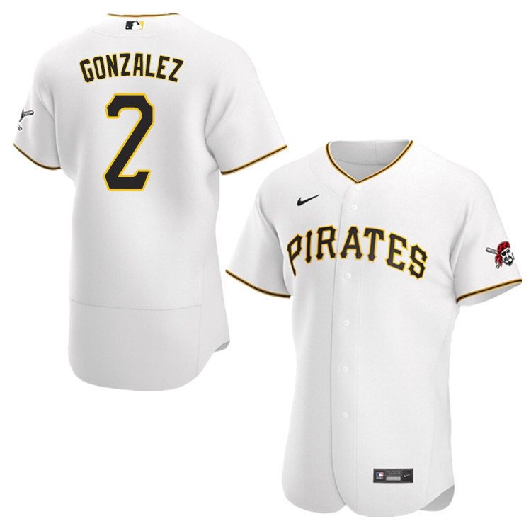 Nike Men #2 Erik Gonzalez Pittsburgh Pirates Baseball Jerseys Sale-White